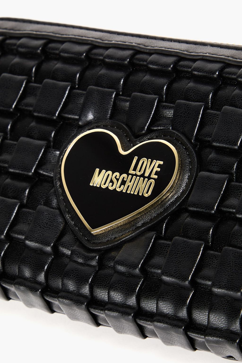 LOVE MOSCHINO フェイクレザー ウォレット 刺繍