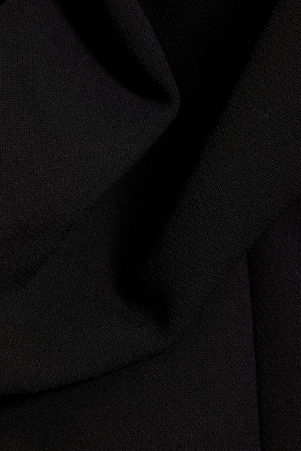 Magda Butrym Draped Wool-blend Crepe Bustier Top In Black