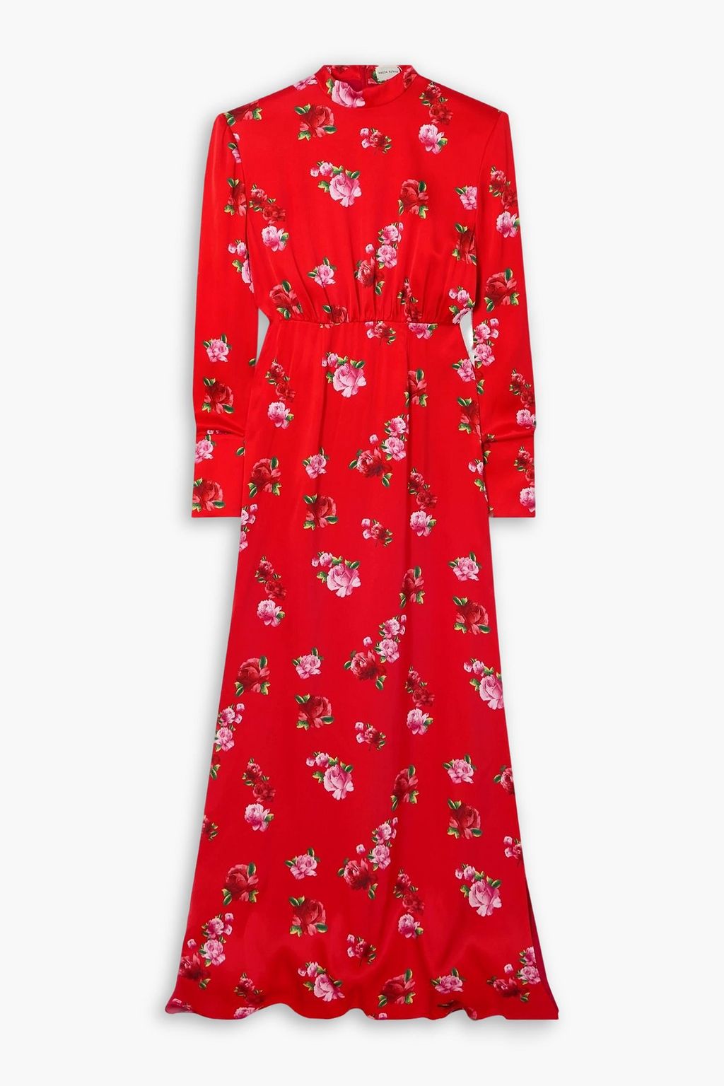 magda butrym red floral dress Magda Butrym - Red mini dress in floral print with appliqu DRESS07172723