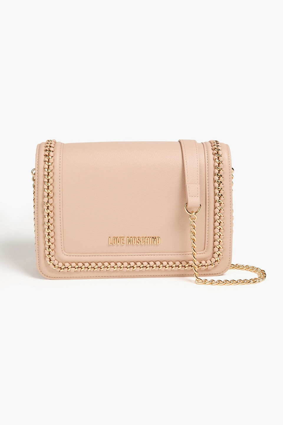 Chain-embellished cross-body bag