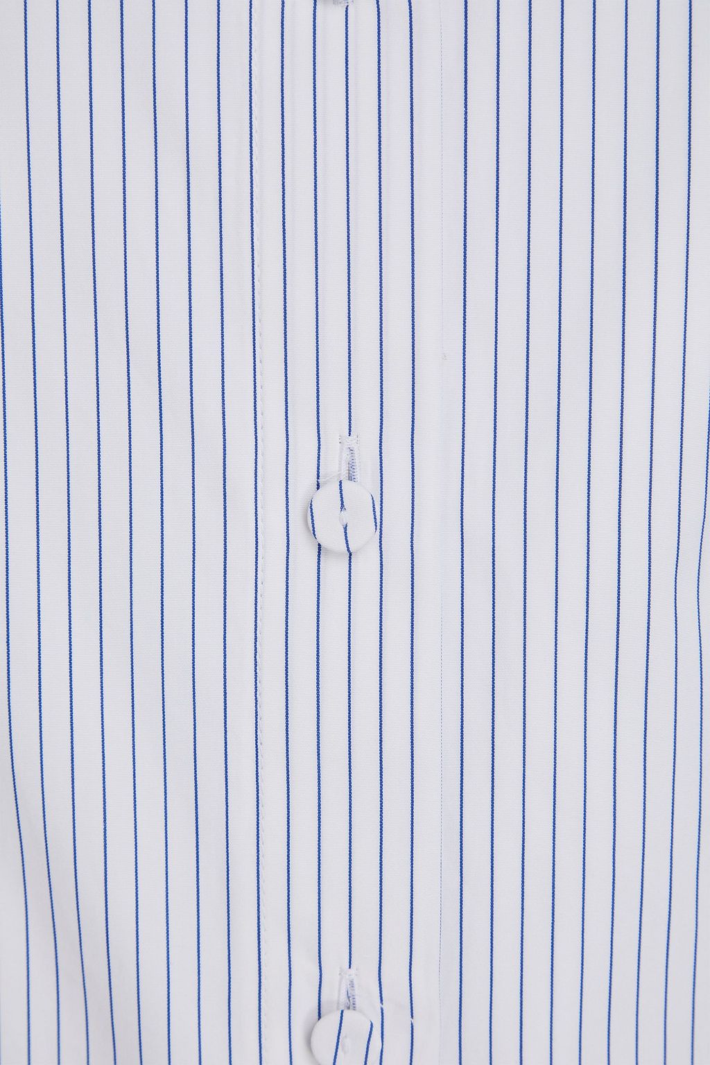 ANOTHER TOMORROW Pleated striped cotton-poplin blouse