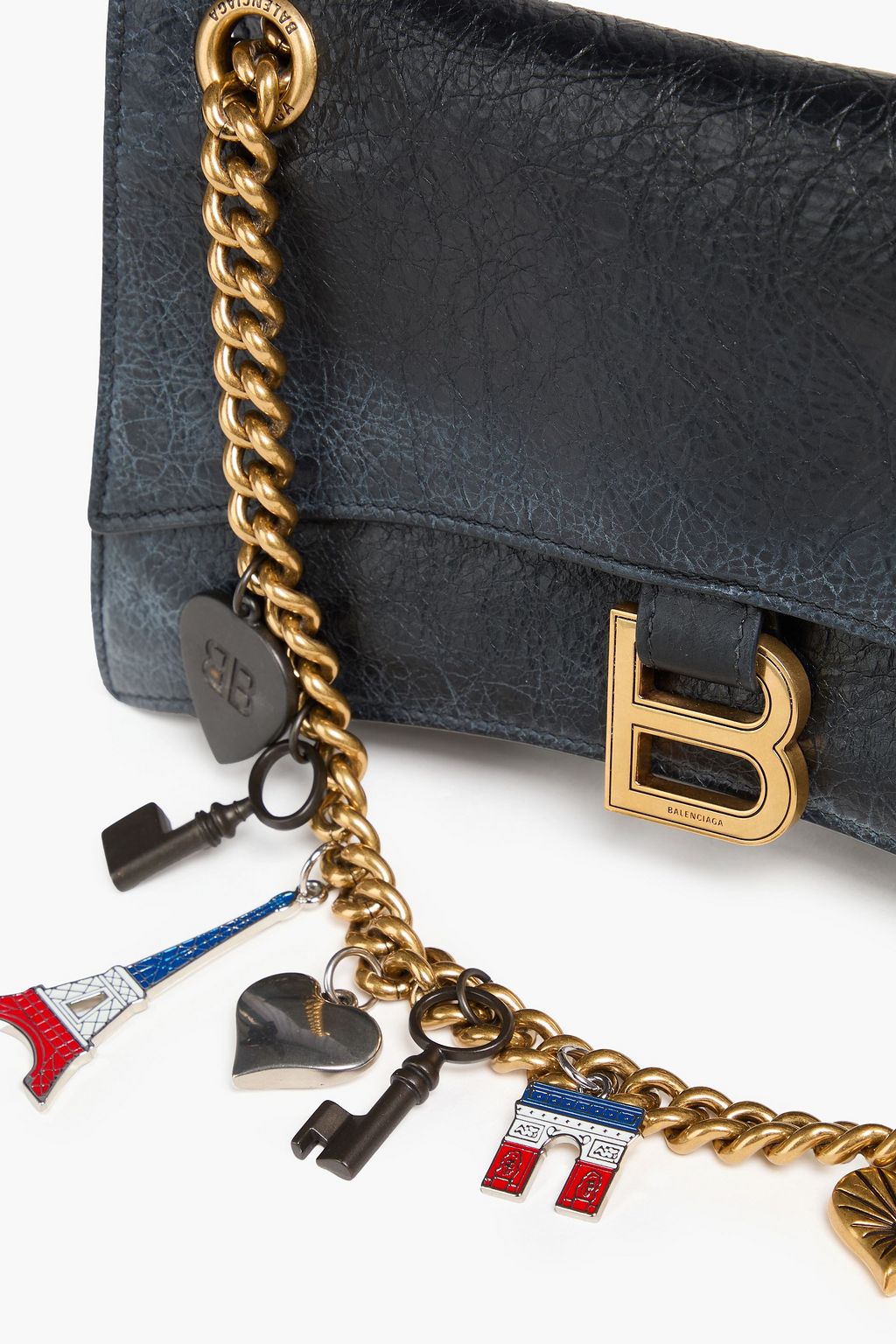 BALENCIAGA Crush Chain レザー ショルダーバッグ