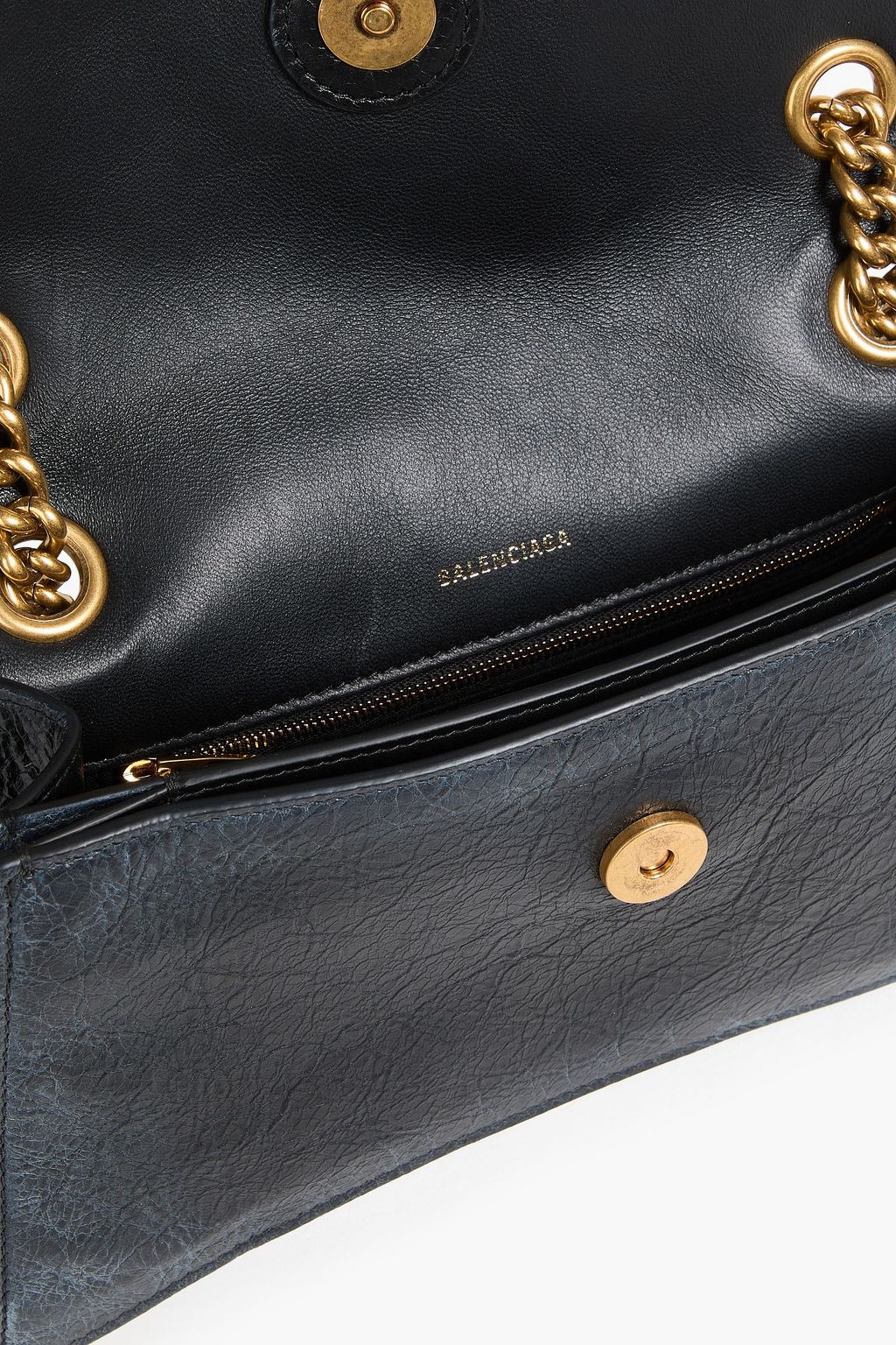 BALENCIAGA Crush Chain レザー ショルダーバッグ