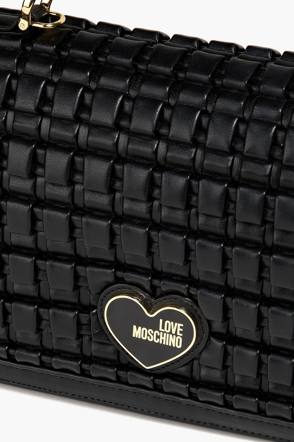 LOVE MOSCHINO Woven faux leather shoulder bag