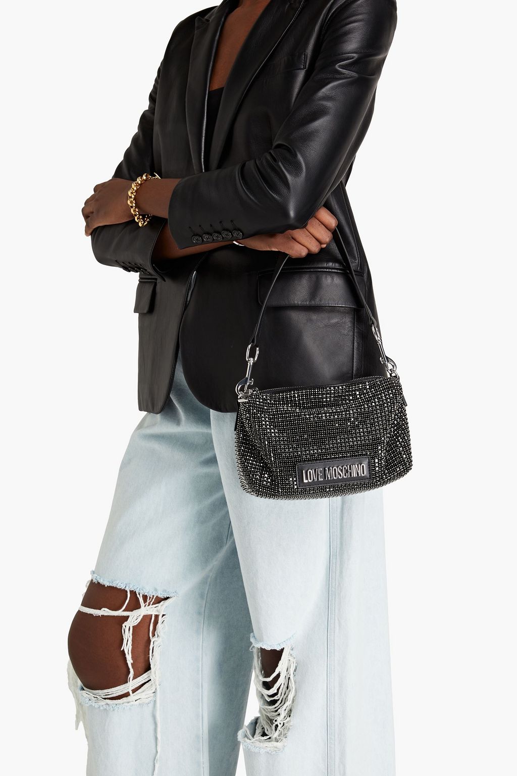 LOVE MOSCHINO Crystal-embellished shoulder bag