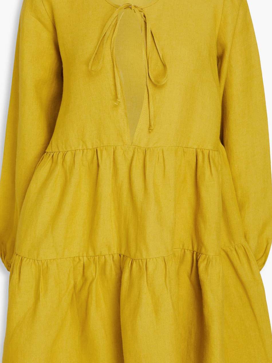 matilda tiered linen mini dress