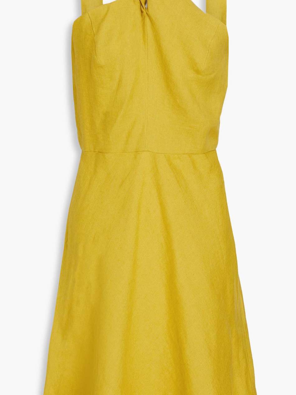 gala twisted linen mini dress