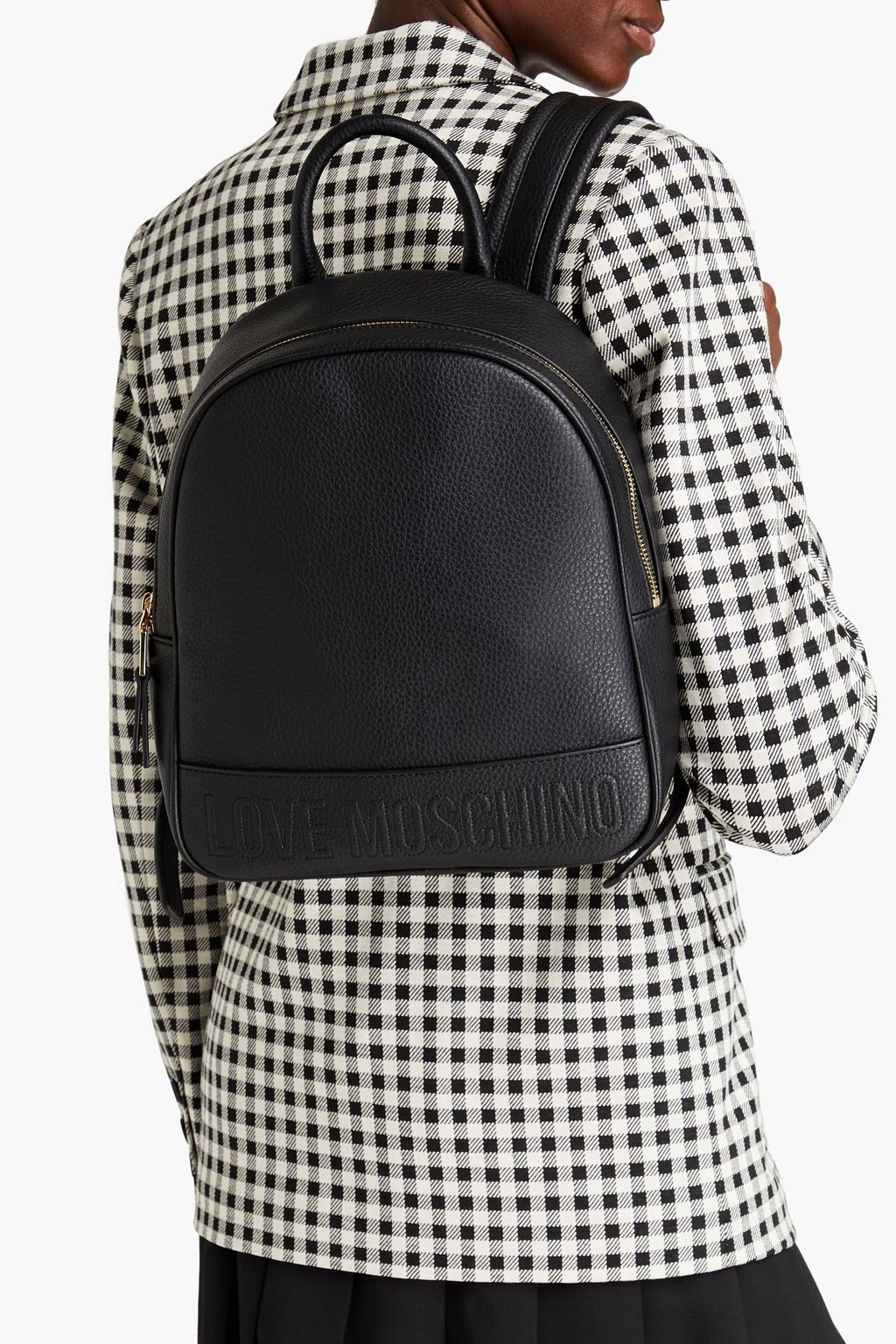 LOVE MOSCHINO Faux pebbled-leather backpack