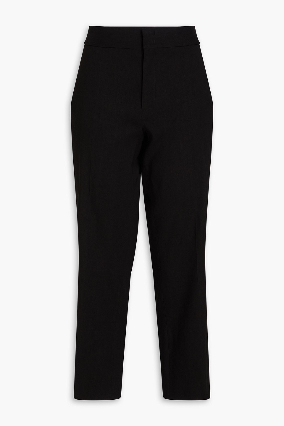 Another Tomorrow Hemp-blend Crepe Kick-flare Pants In Black
