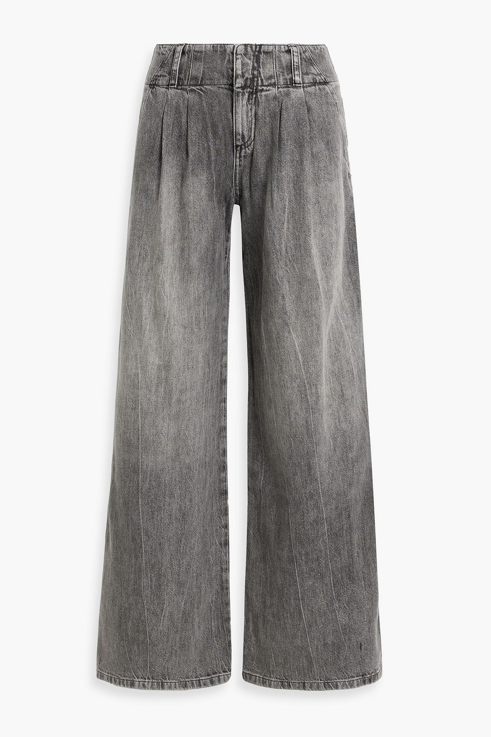 Alice And Olivia Anders Wide-leg Jeans In Gray