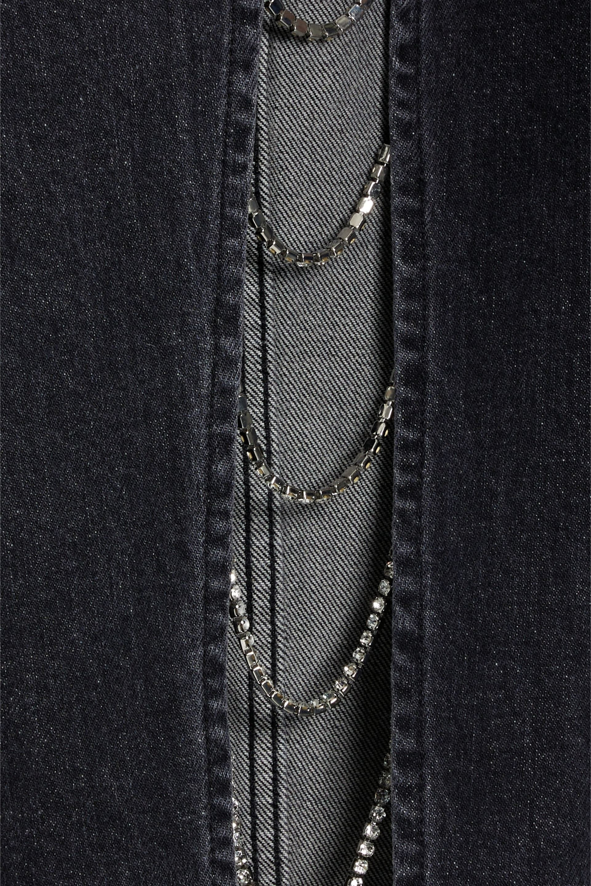 ALICE + OLIVIA JEANS Gayle crystal-embellished mid-rise straight-leg jeans