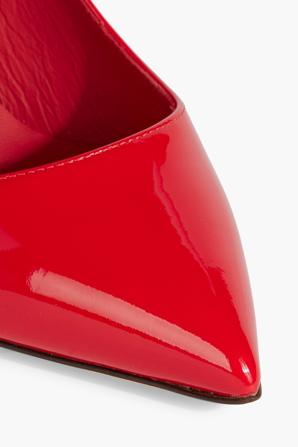 Shop Dolce & Gabbana Patent-leather Pumps In Tomato Red