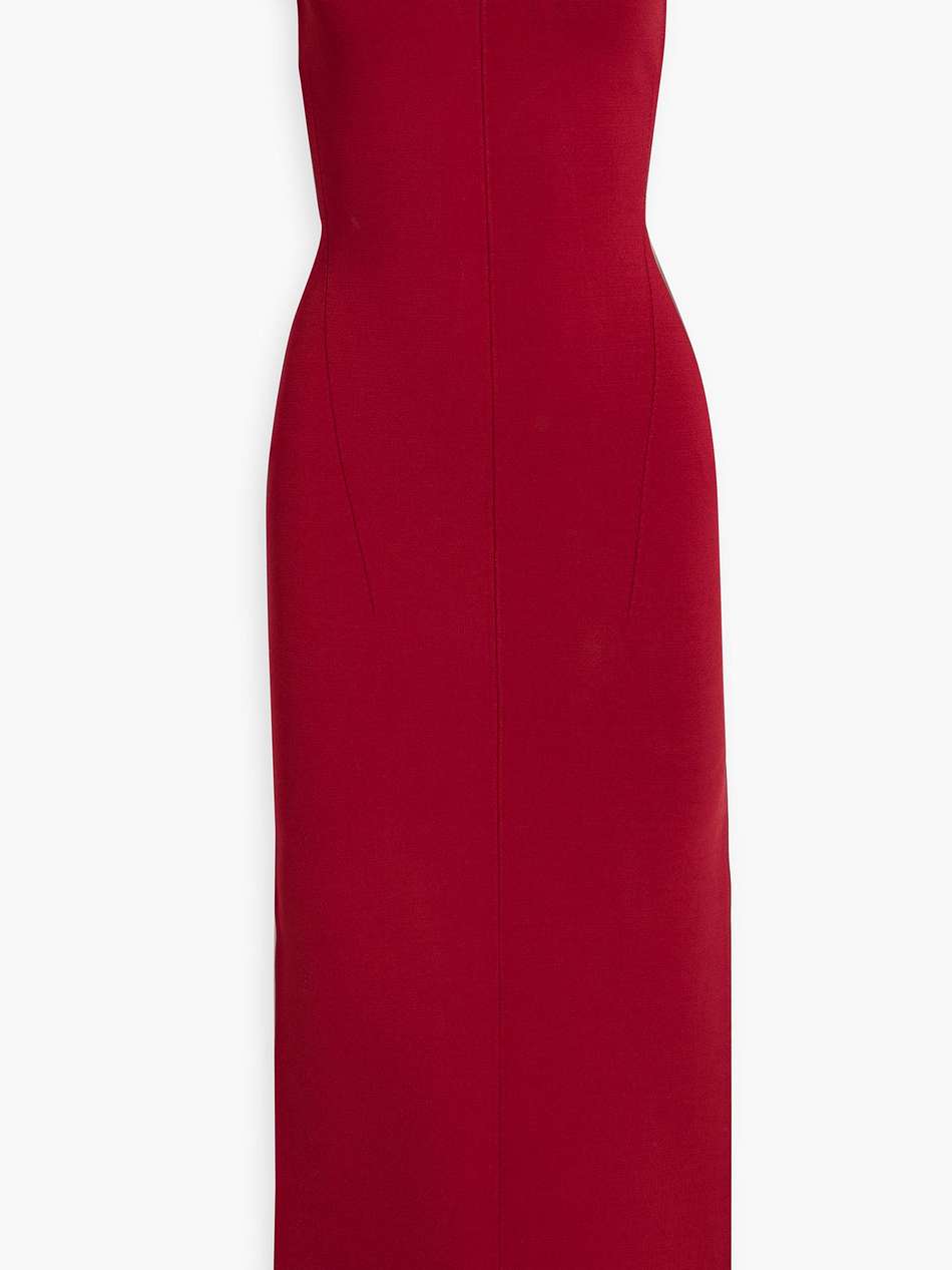 aphrodite off-the-shoulder stretch-knit midi dress