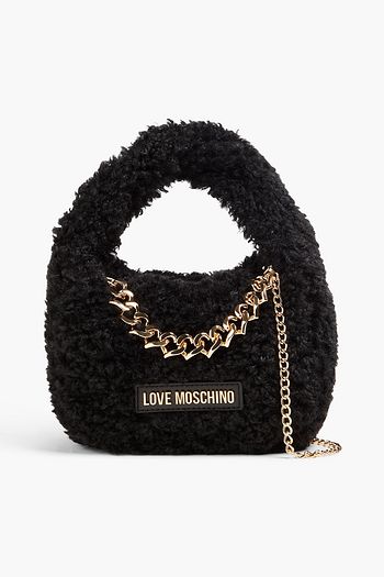 Love moschino top handle mini fur deals