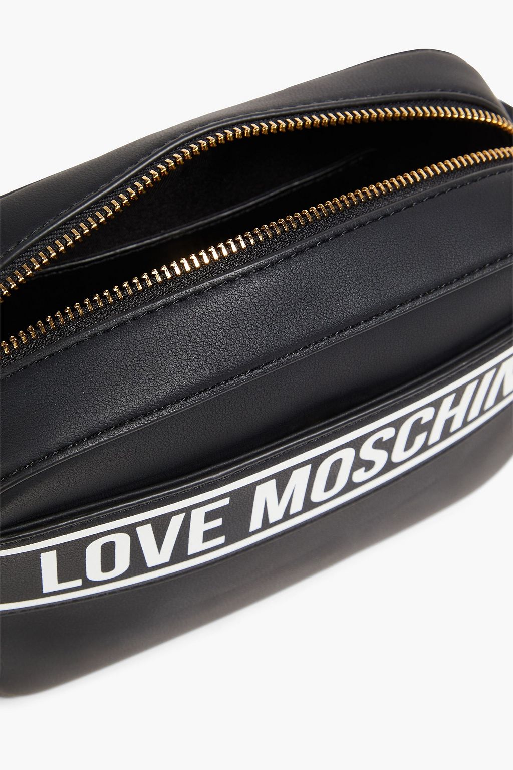 LOVE MOSCHINO حقيبة كروس بودي من الجلد الصناعي مزينة بطبعة شعار العلامة