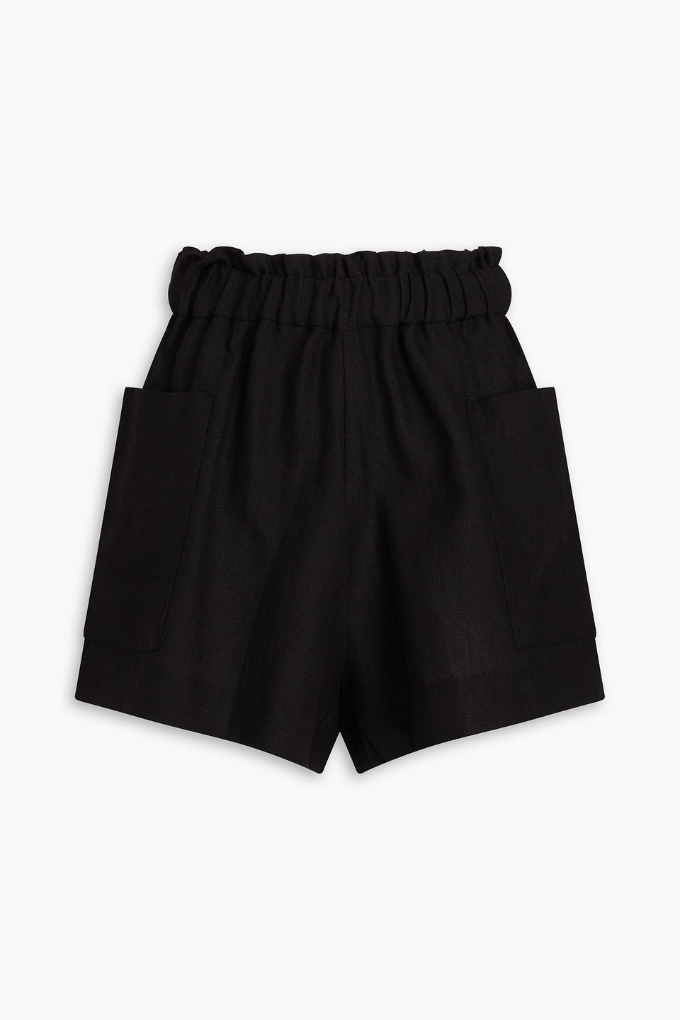 Casa Raki Emilia Linen Shorts In Black