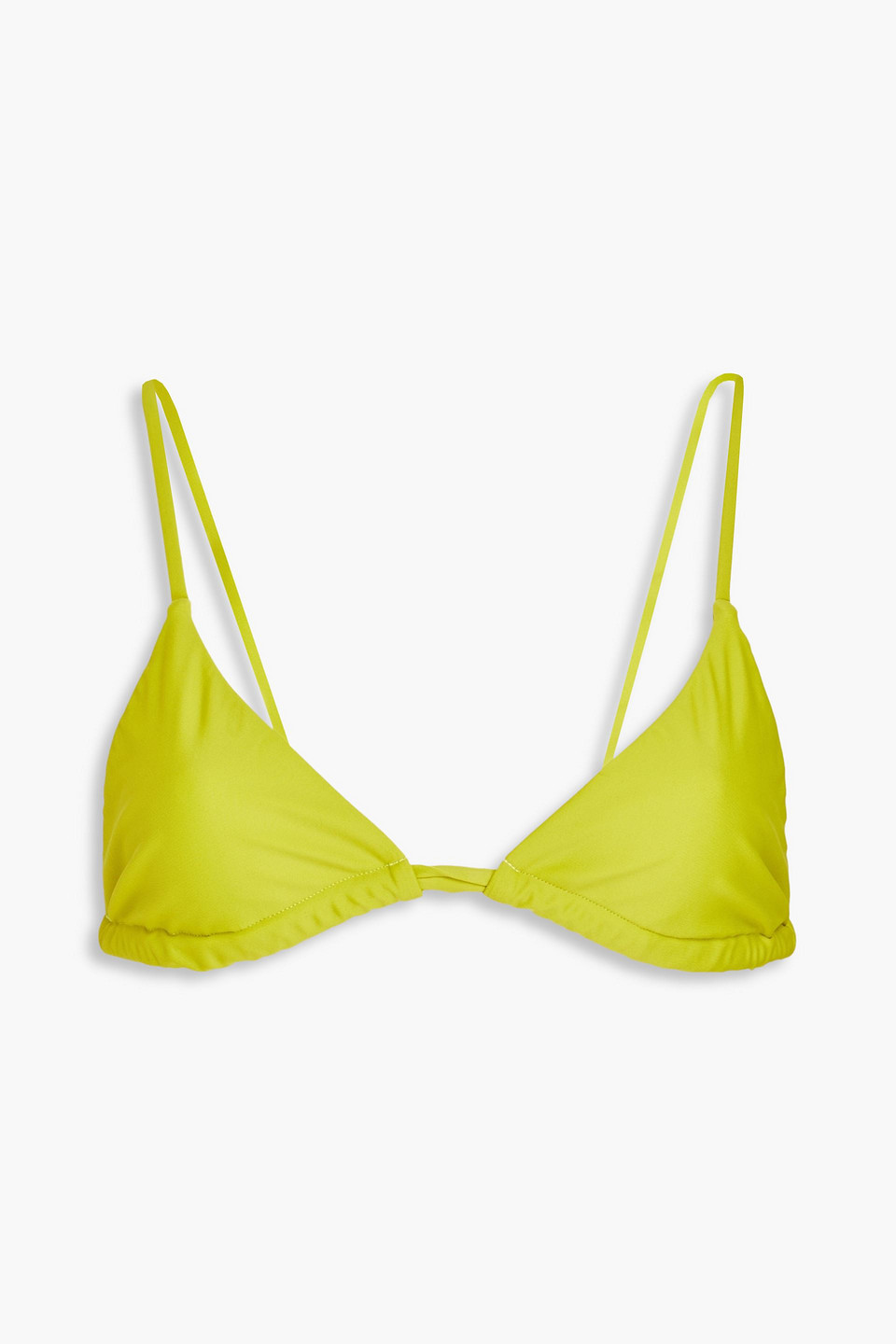 Casa Raki Cindy Triangle Bikini Top In Lime Green