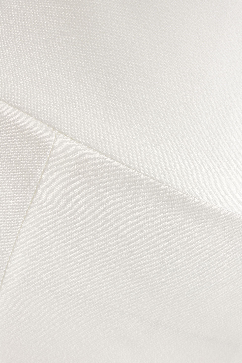Shop Galvan Lido Satin-crepe Wide-leg Pants In Weiss