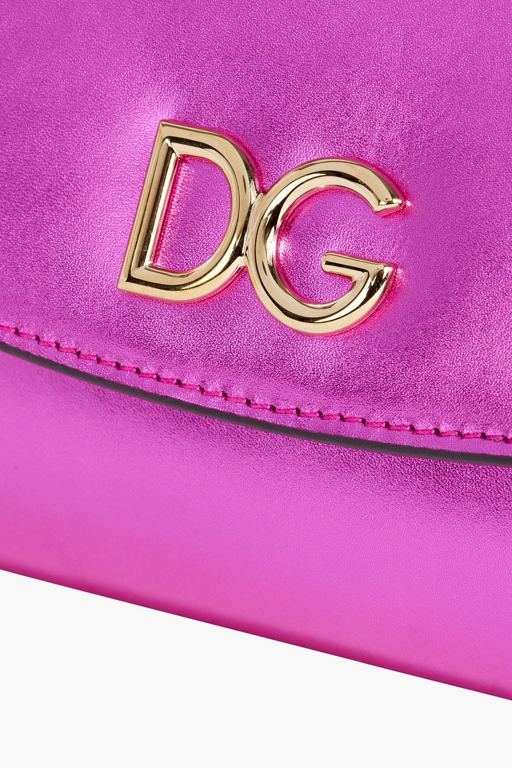 DOLCE&GABBANA Metallic leather clutch