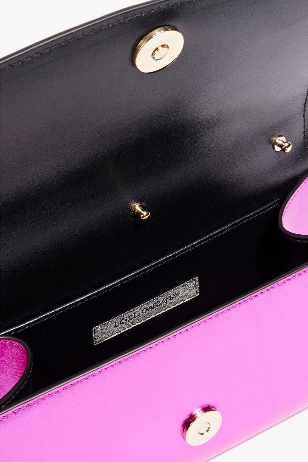 DOLCE&GABBANA Metallic leather clutch
