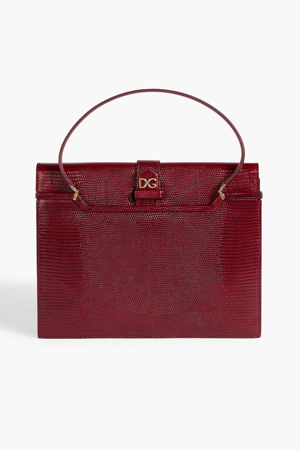 Ingrid small lizard-effect leather tote