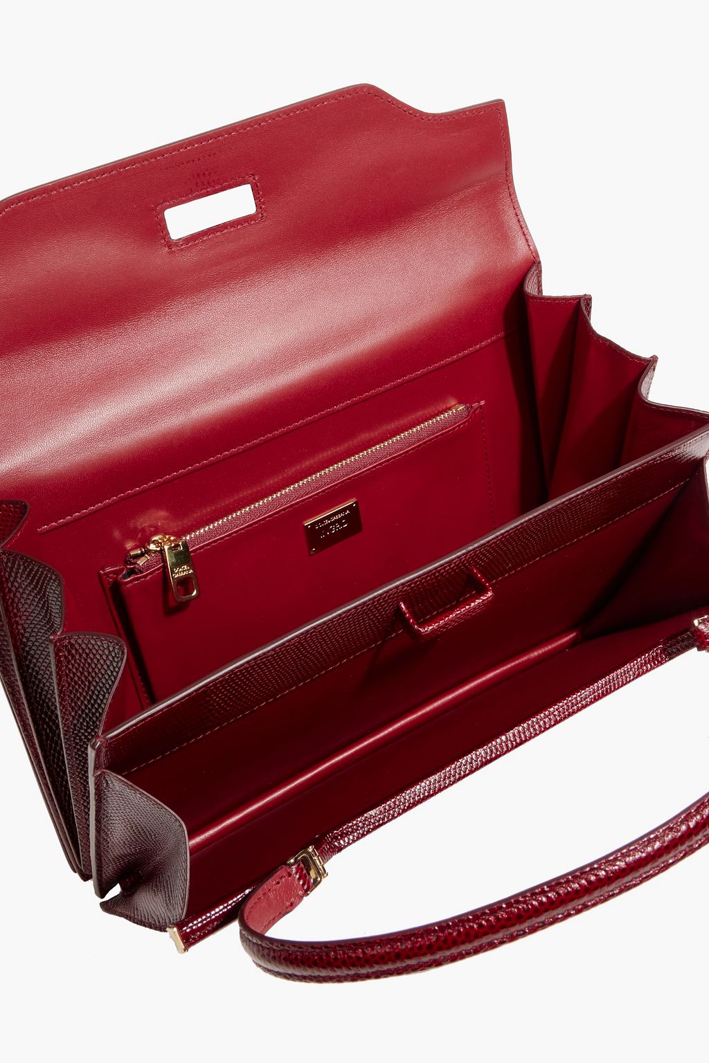 DOLCE&GABBANA Ingrid small lizard-effect leather tote