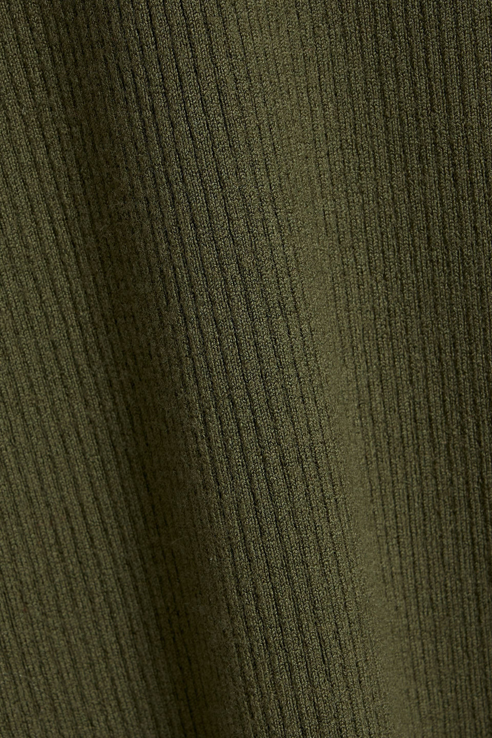 Alice And Olivia Wright Ribbed Wool-blend Midi Dress In Army Green