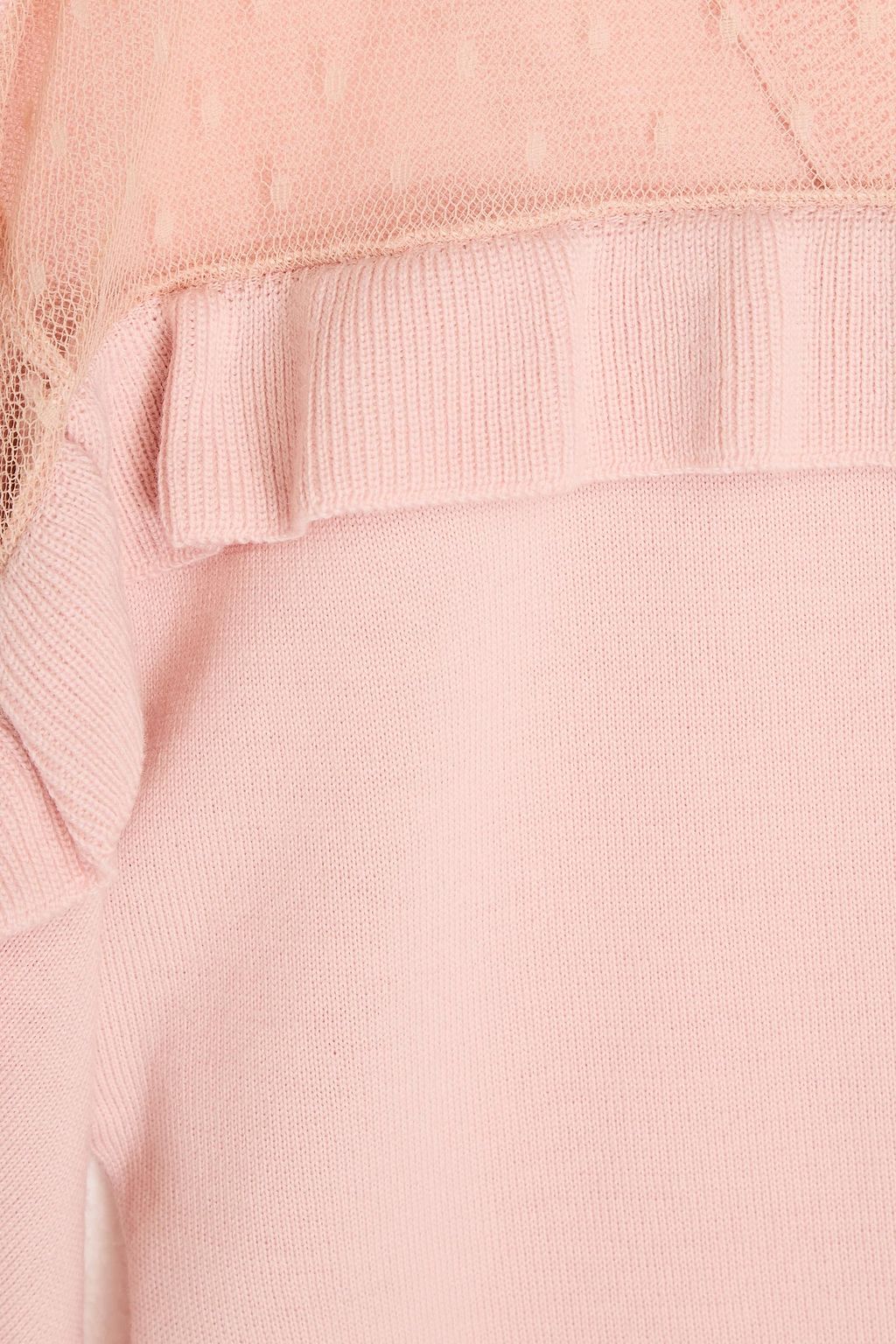 REDVALENTINO كنزة رياضية من الصوف بحواف من بوان ديسبري ومزينة بكشاكش