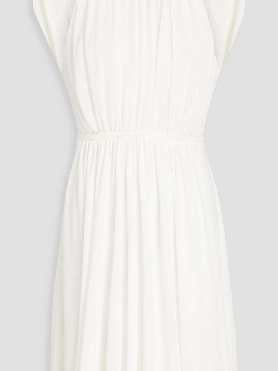 gathered cutout jersey mini dress