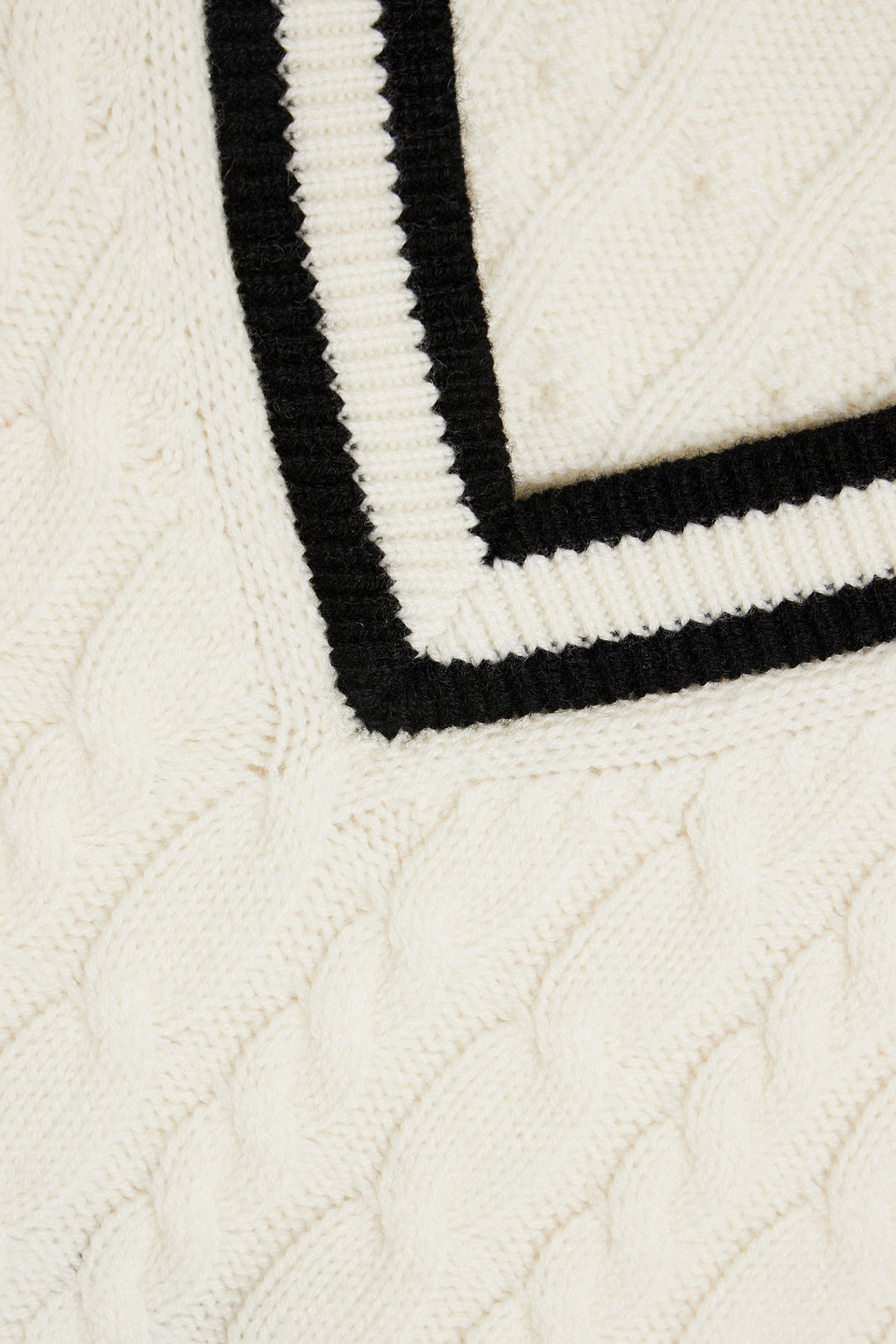 ALICE AND OLIVIA AYDEN CROPPED CABLE-KNIT WOOL-BLEND SWEATER