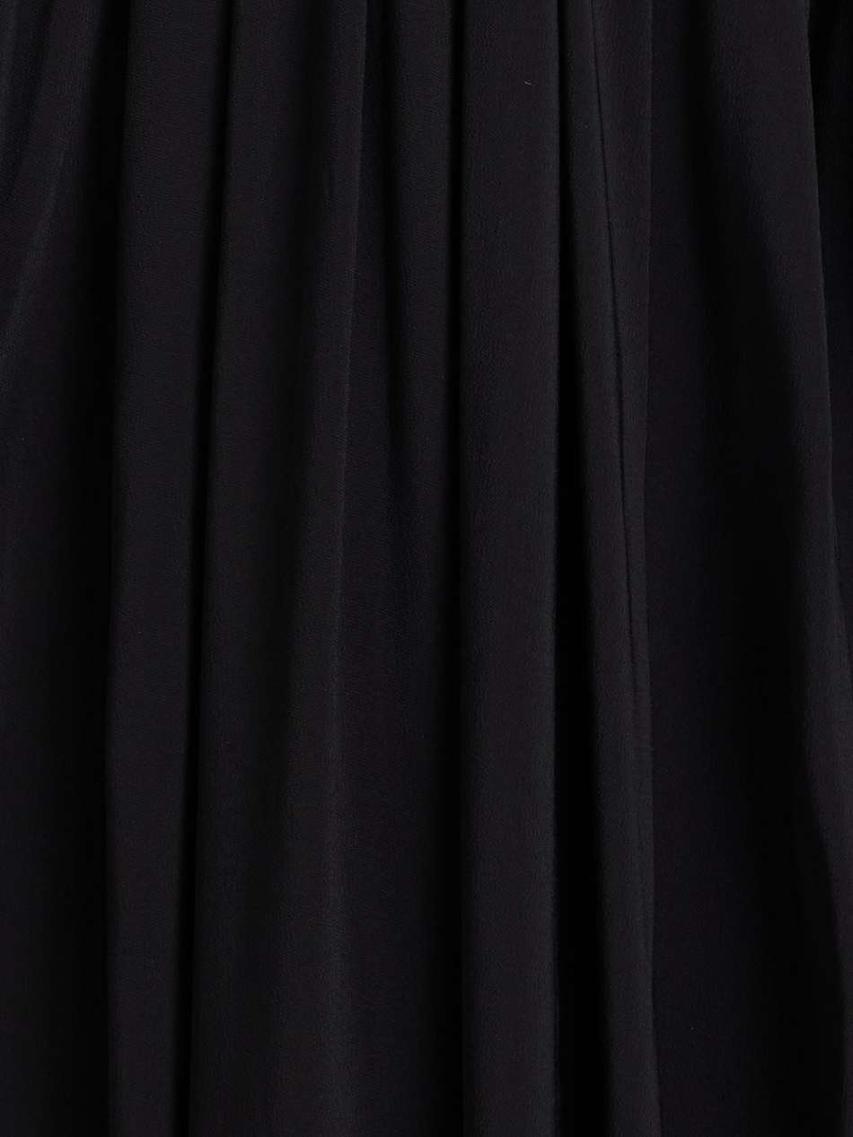 gathered crepe gown