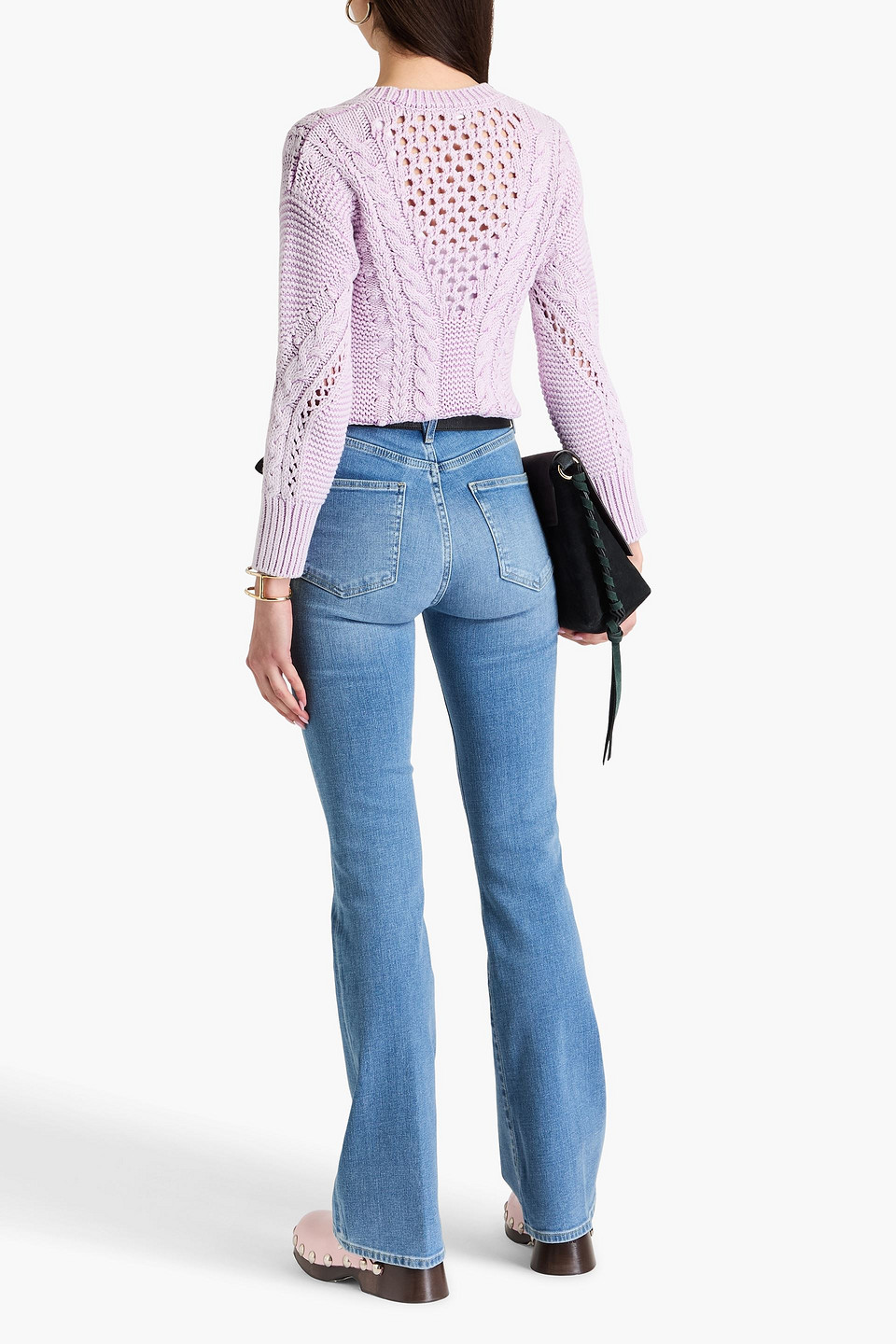  Veronica Beard - Beverly Hoch Sitzende Schlagjeans - Blau - 32 