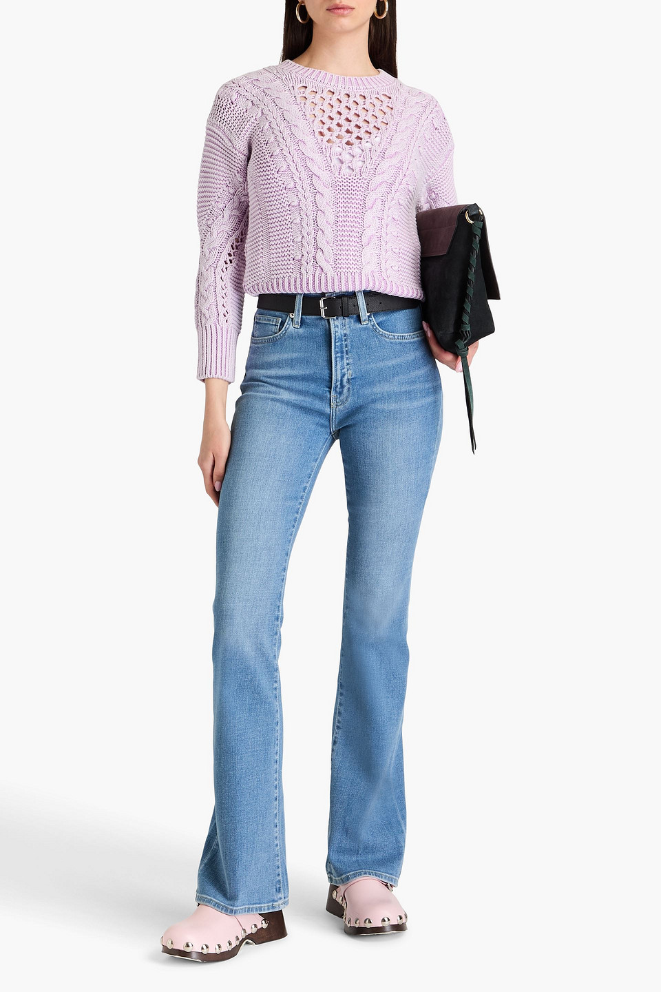  Veronica Beard - Beverly Hoch Sitzende Schlagjeans - Blau - 32 