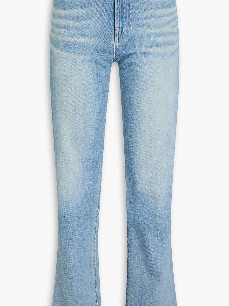 dylan frayed high-rise straight-leg jeans