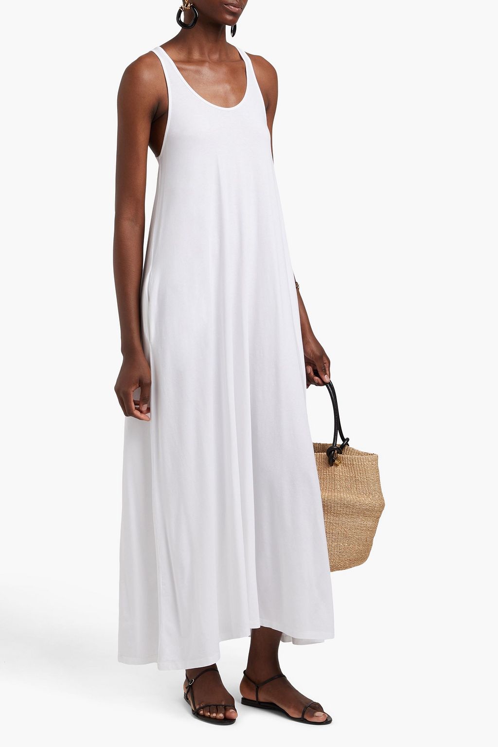 ANOTHER TOMORROW Stretch Lyocell and cotton-blend jersey maxi dress