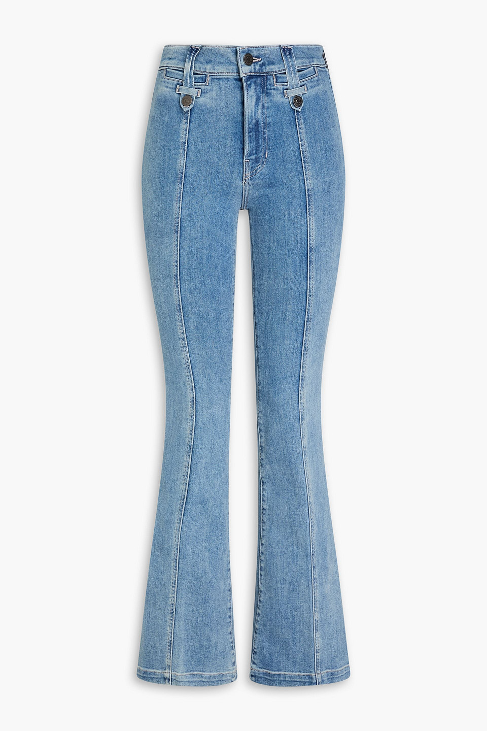 Veronica Beard Beverly High-rise Flared Jeans In Mid Denim