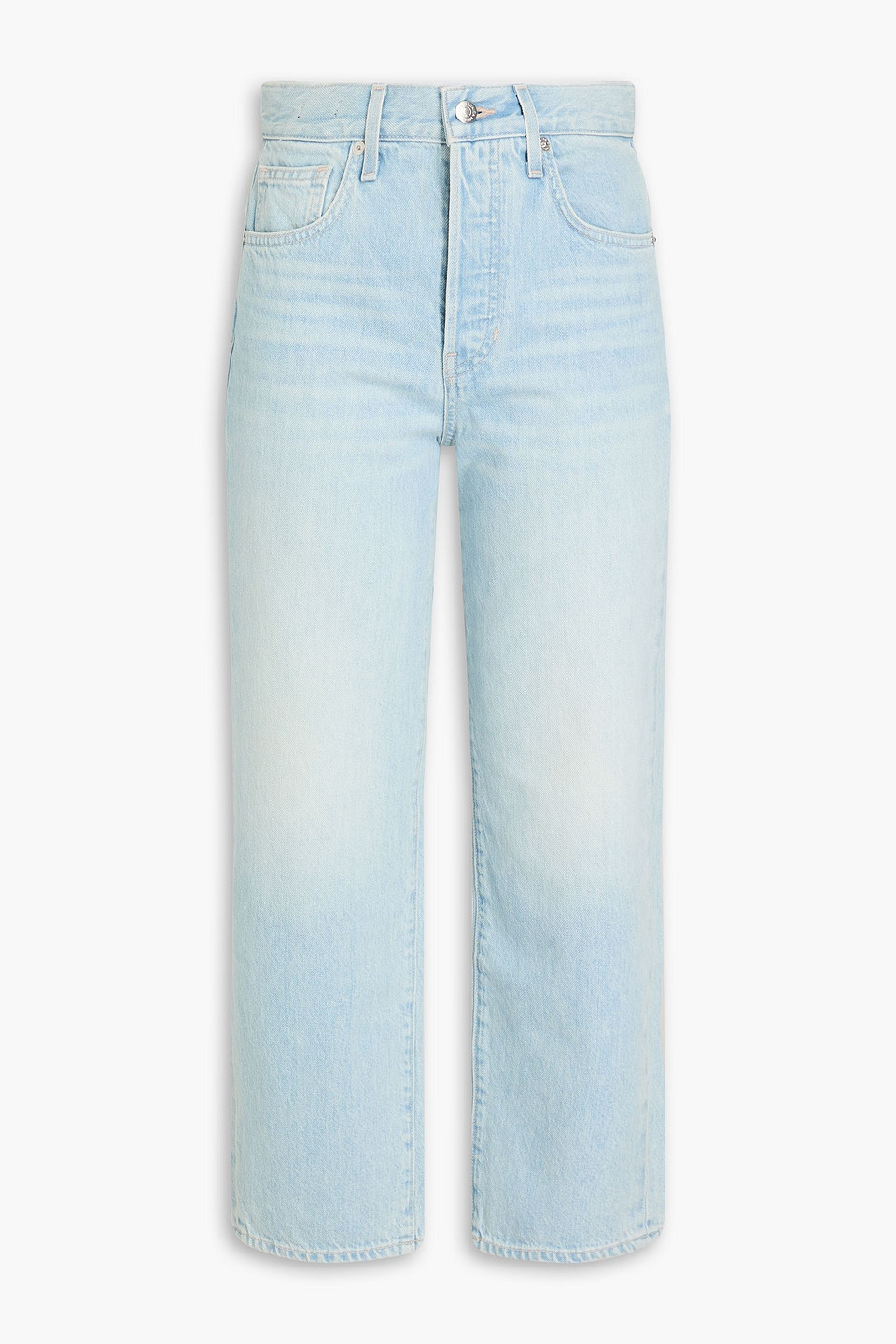 Veronica Beard Blake Faded High-rise Straight-leg Jeans In Blue