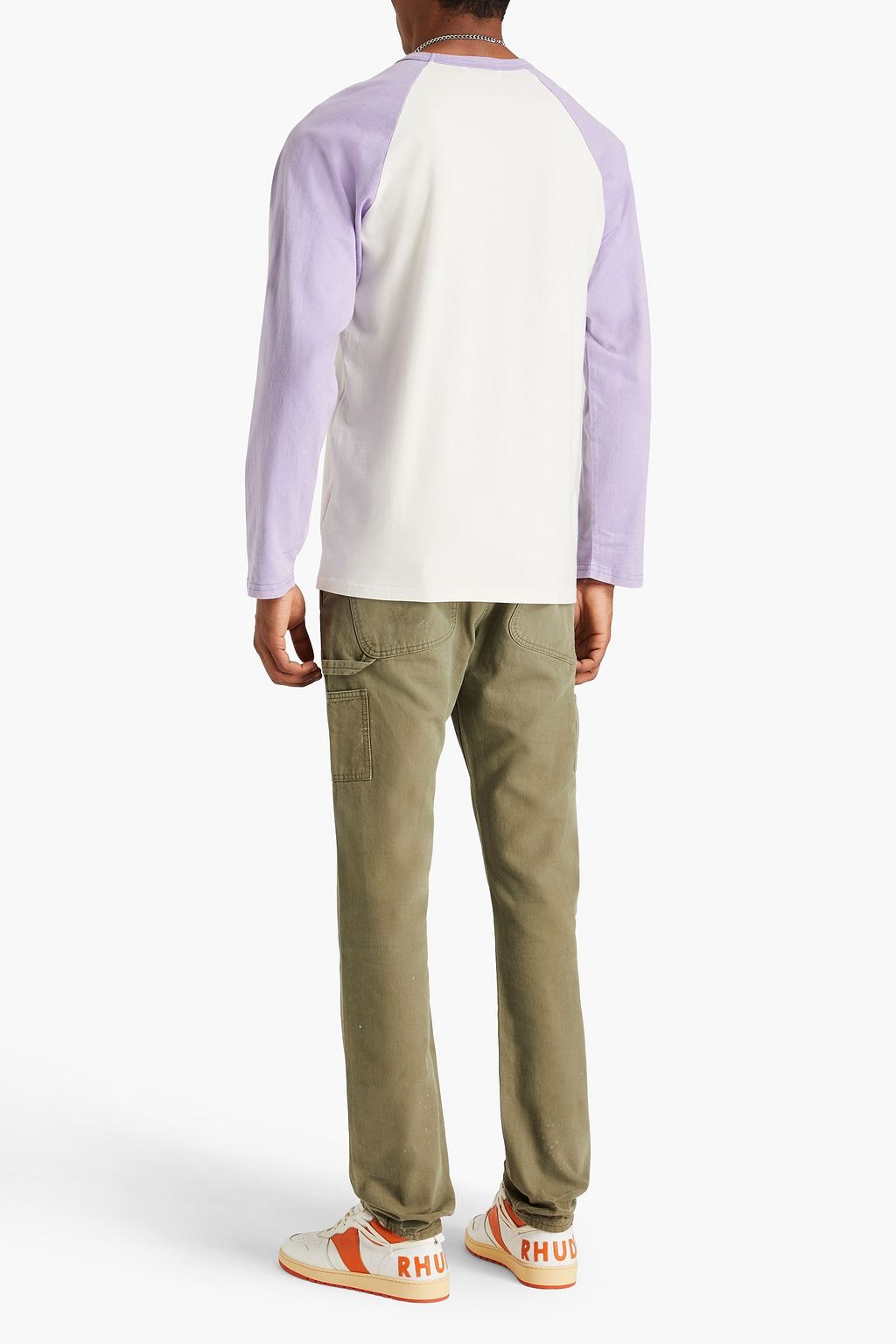 JOHN ELLIOTT Two-tone cotton-jersey T-shirt