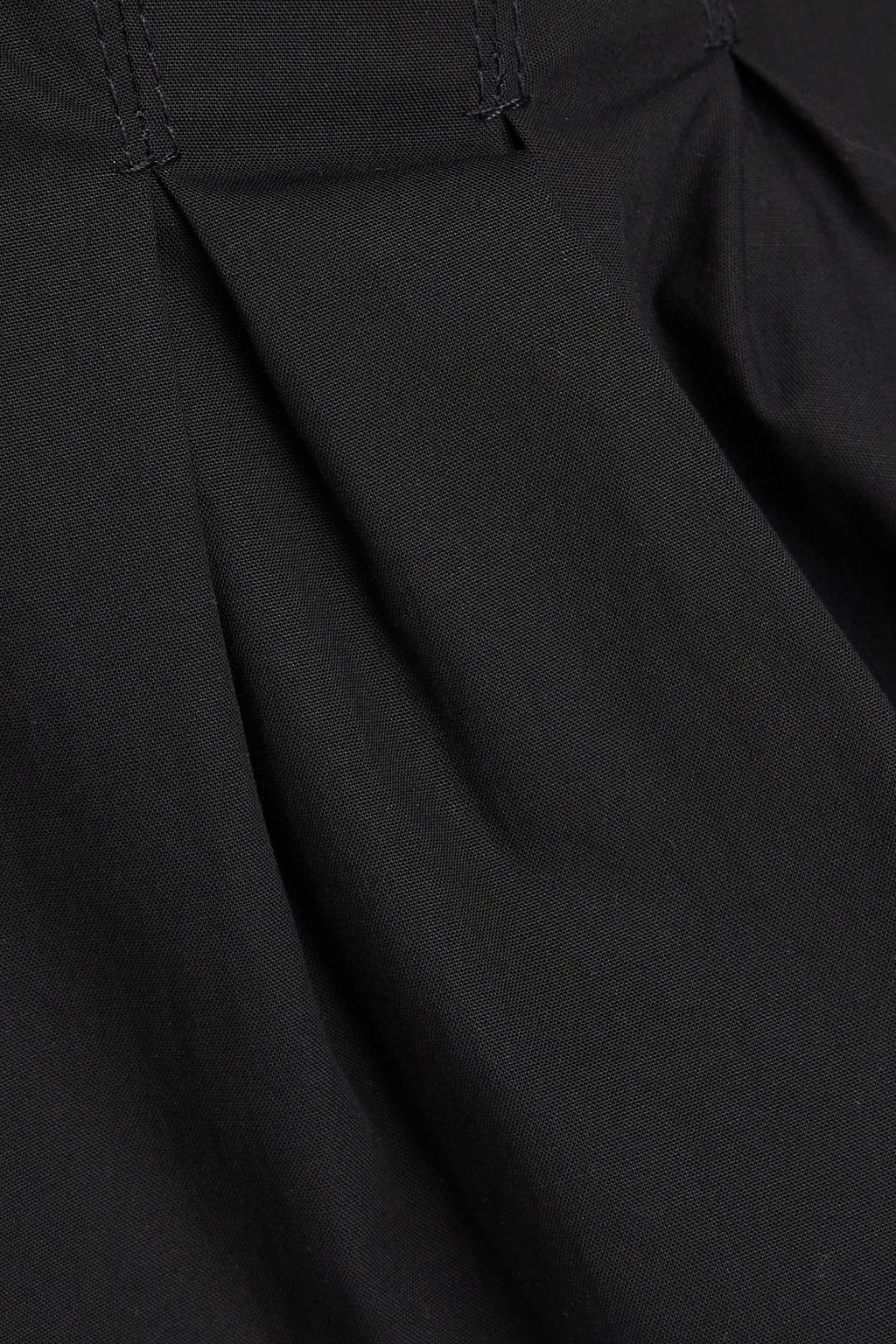 REDVALENTINO Pleated cotton-blend poplin peplum top