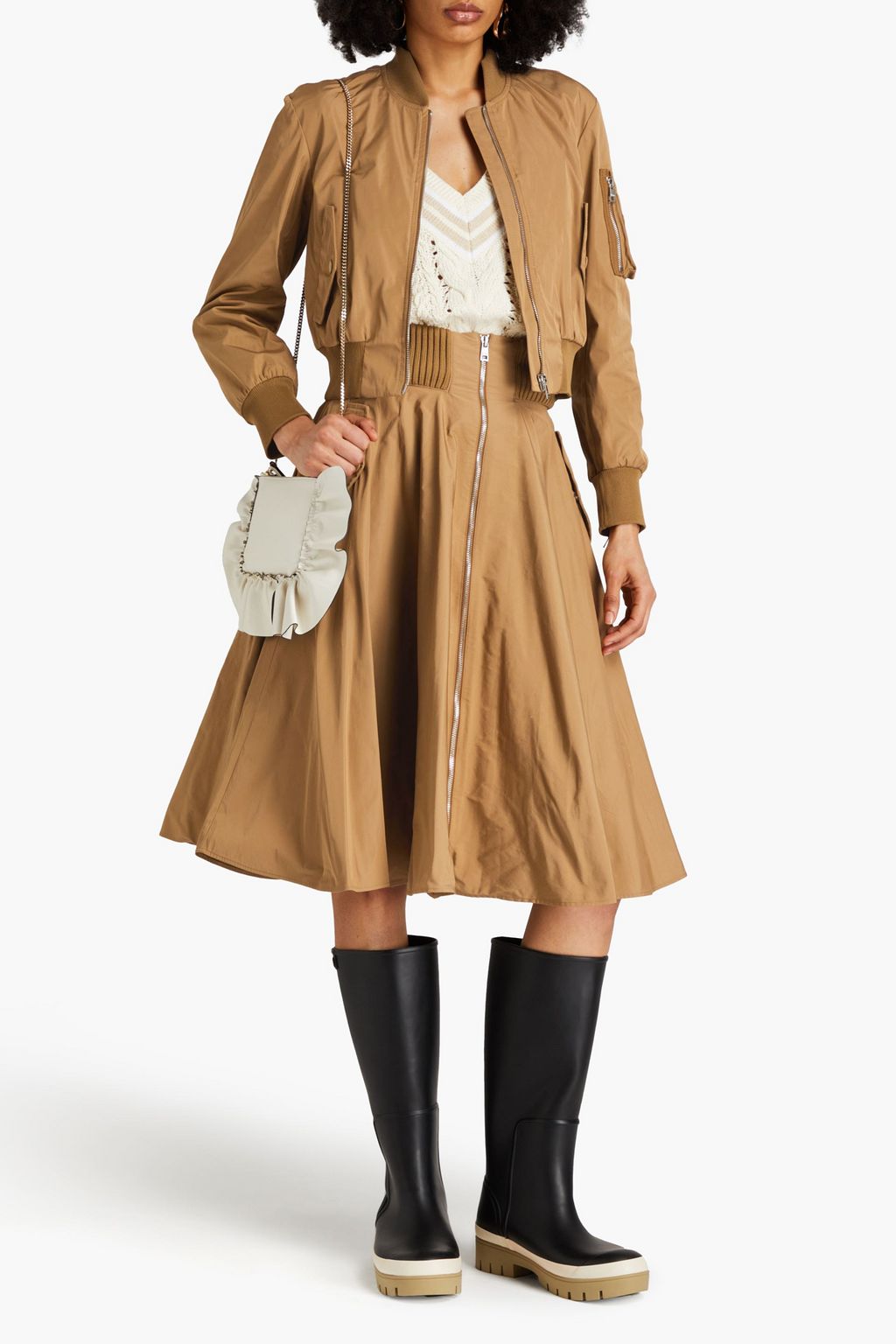 REDVALENTINO Twill bomber jacket