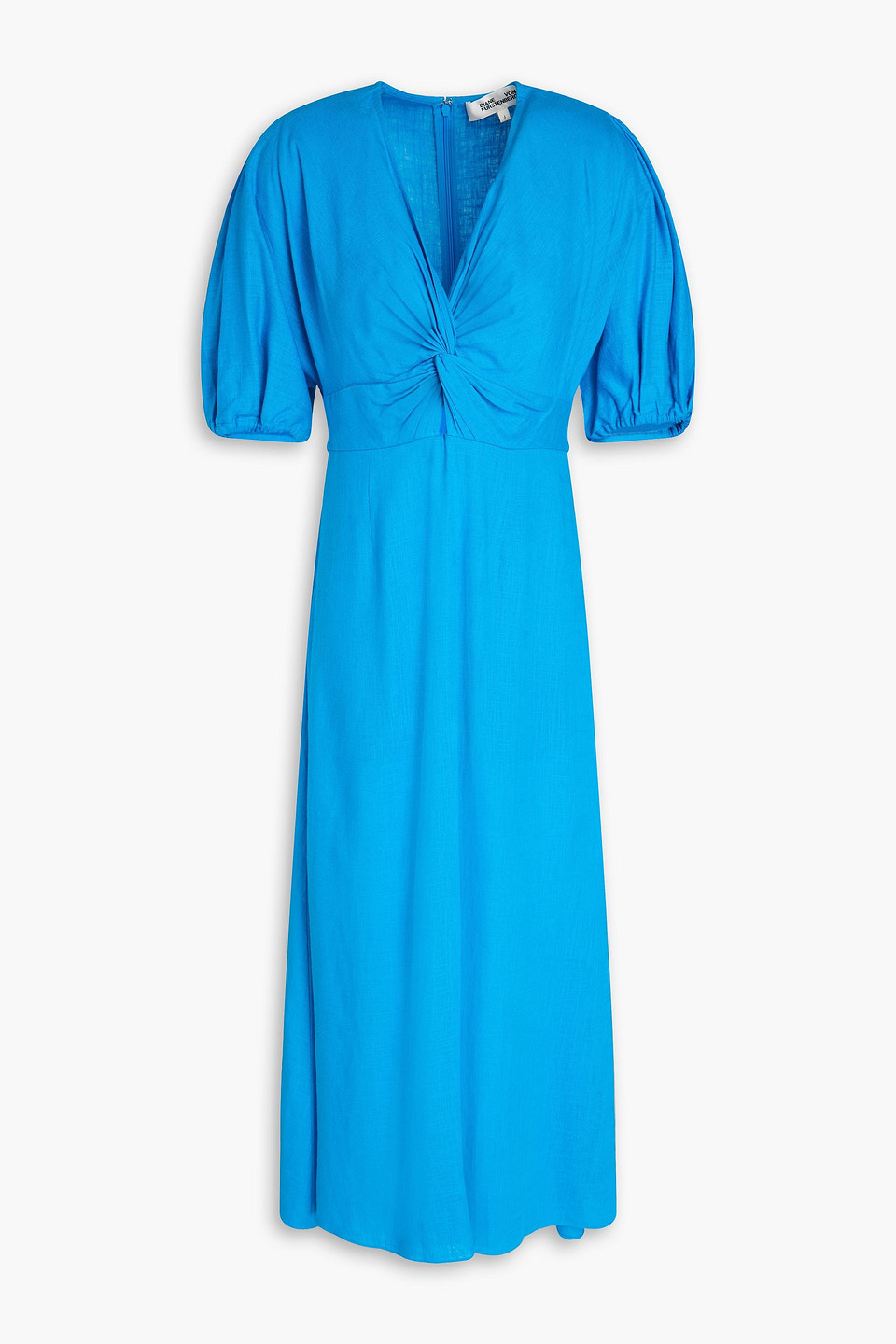 Diane von Furstenberg - Majorie twisted woven midi dress - Blue - US 8