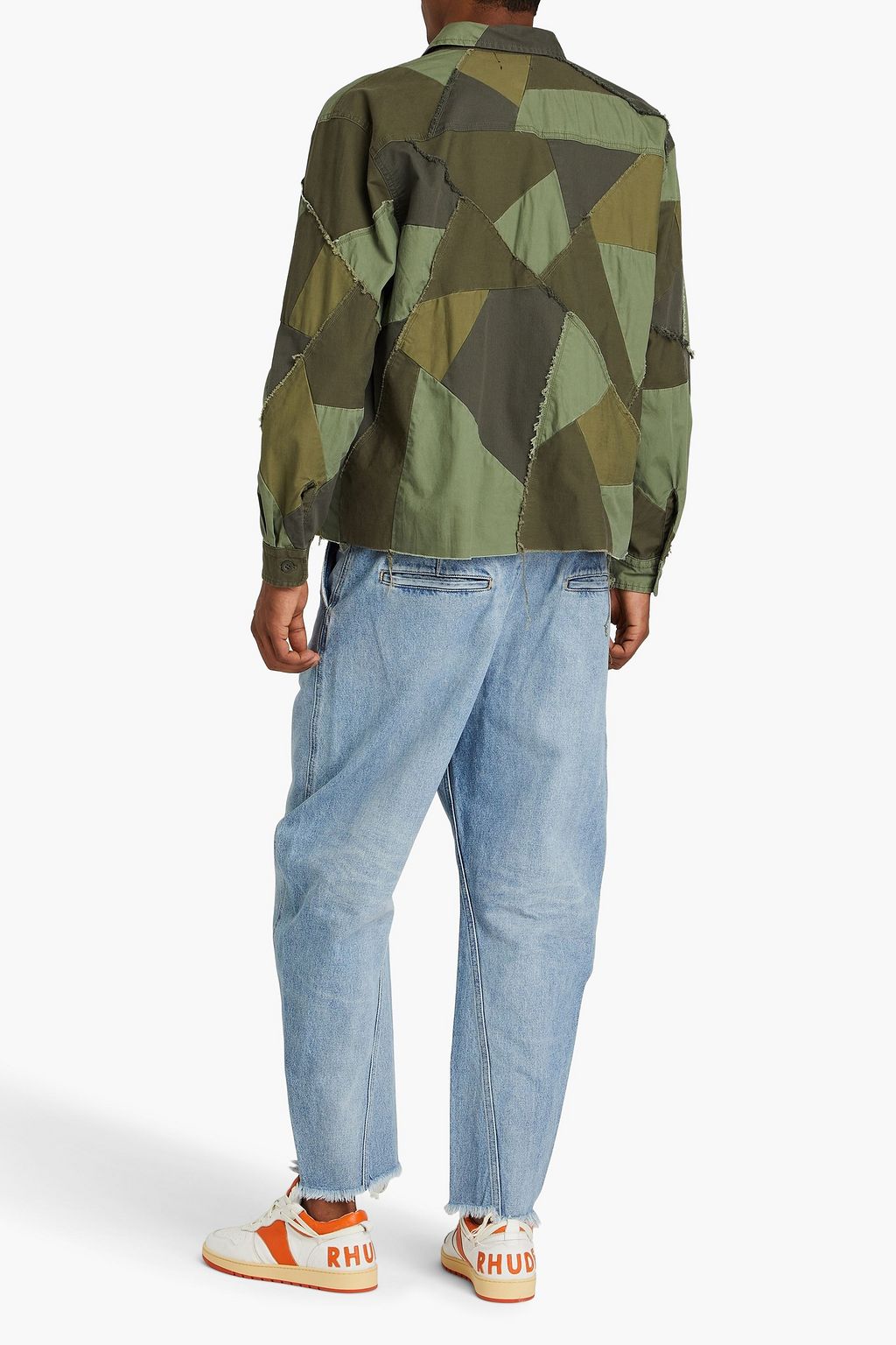 JOHN ELLIOTT Patchwork cotton-blend shirt