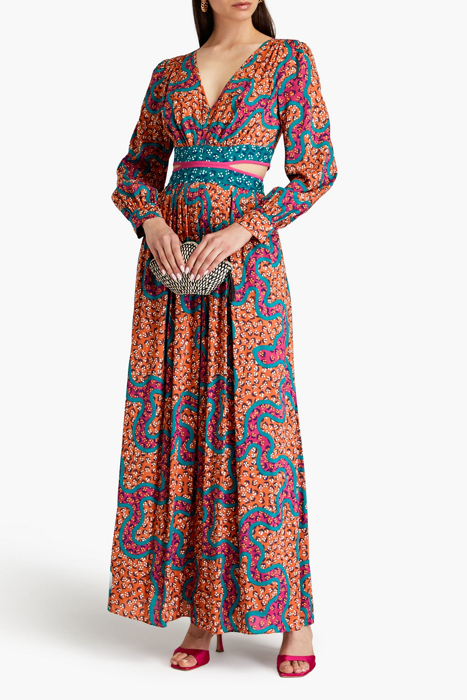 Diane Von Furstenberg Jenifer Maxi Dress In Tan