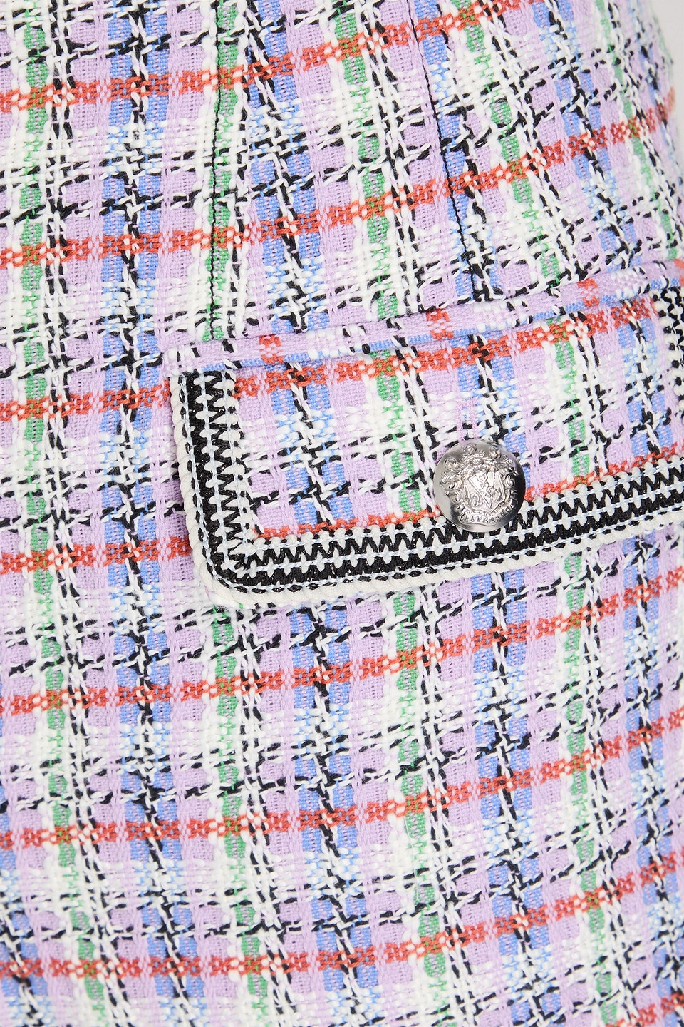 Shop Veronica Beard Inara Cotton-blend Tweed Shorts In Lilac