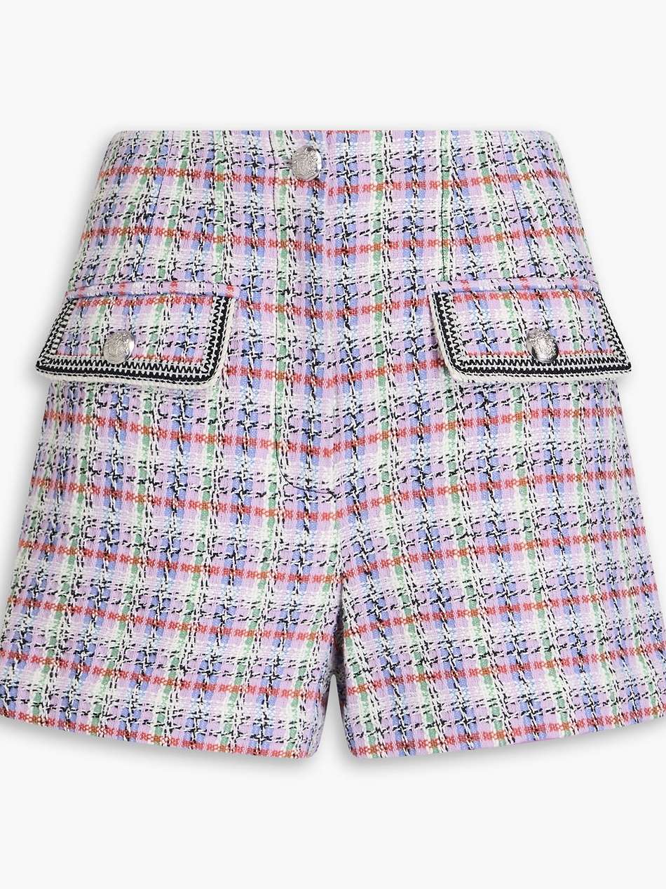 inara cotton-blend tweed shorts