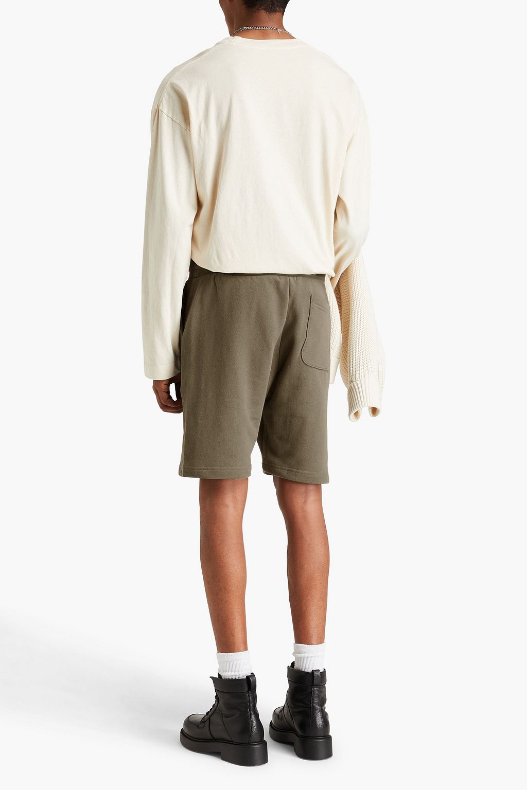 JOHN ELLIOTT Crimson French cotton-terry drawstring shorts