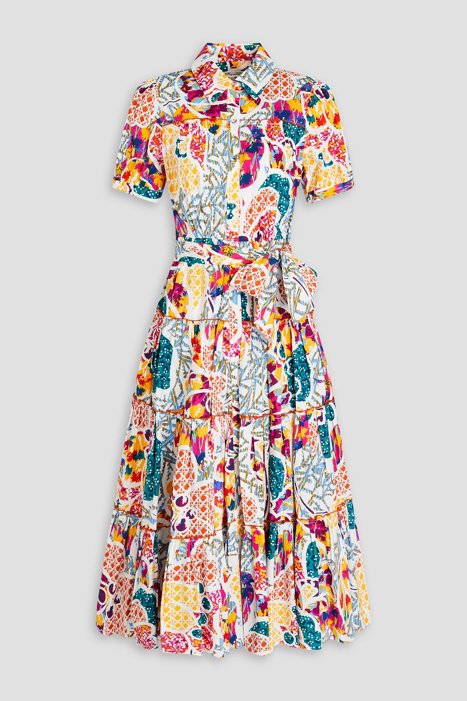 Diane Von Furstenberg Paddy Puff-sleeve Floral-print Midi