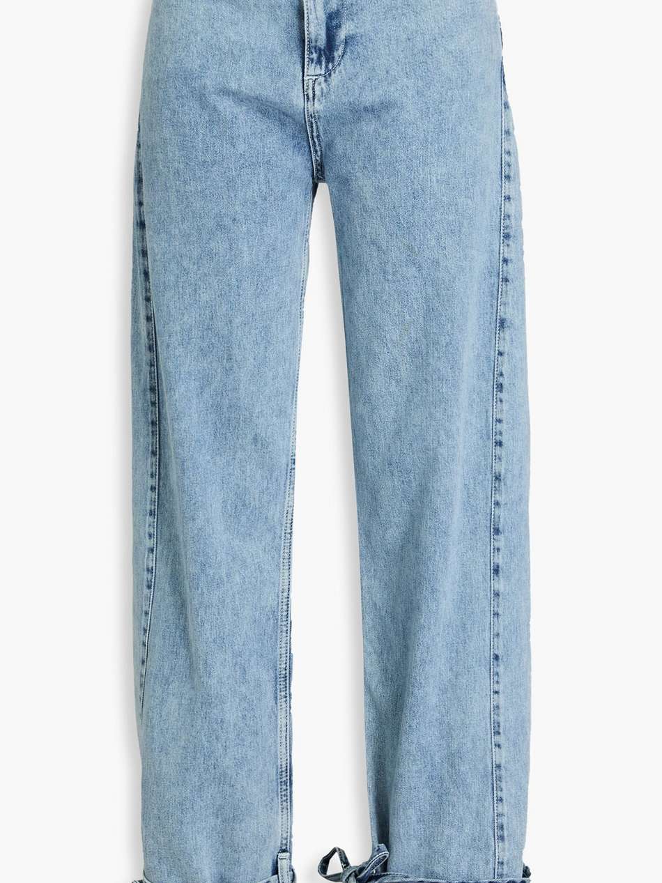 splice high-rise barrel-leg jeans