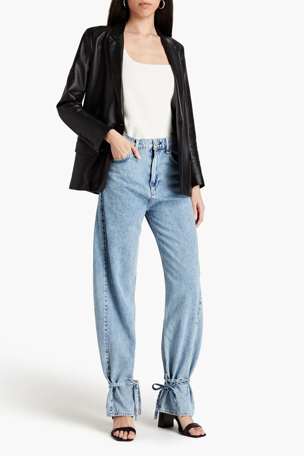 RAG & BONE Splice high-rise barrel-leg jeans