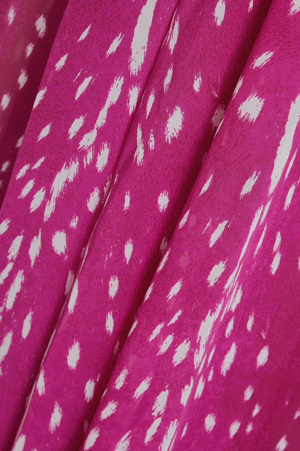 Diane Von Furstenberg Fabien Cutout Printed Georgette Maxi Dress In Magenta